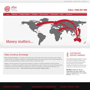 Atlas-Currency-Exchange website designed by Byron Bay Interactive